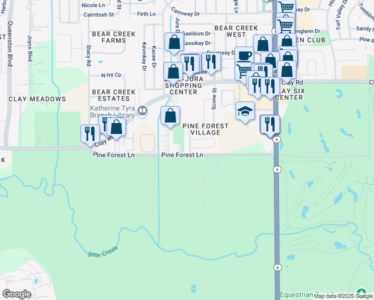 map of restaurants, bars, coffee shops, grocery stores, and more near 4003 Glennale Drive in Houston