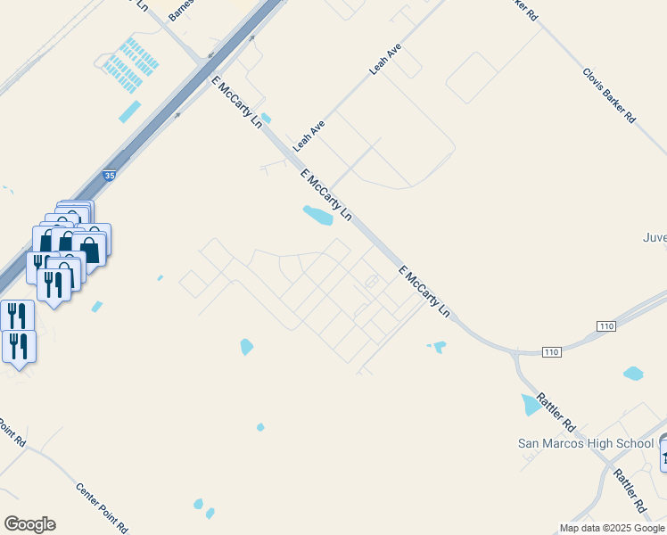 map of restaurants, bars, coffee shops, grocery stores, and more near in San Marcos