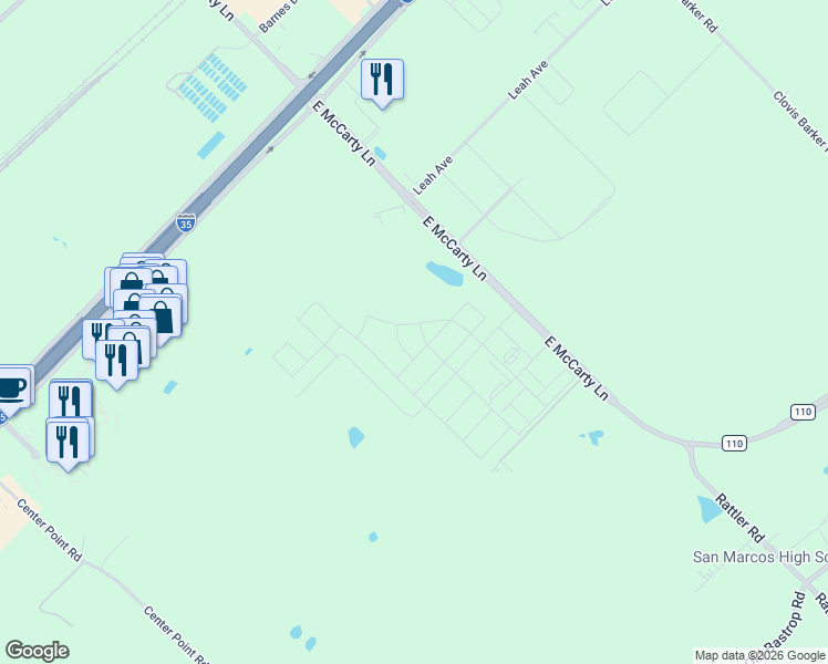 map of restaurants, bars, coffee shops, grocery stores, and more near in San Marcos