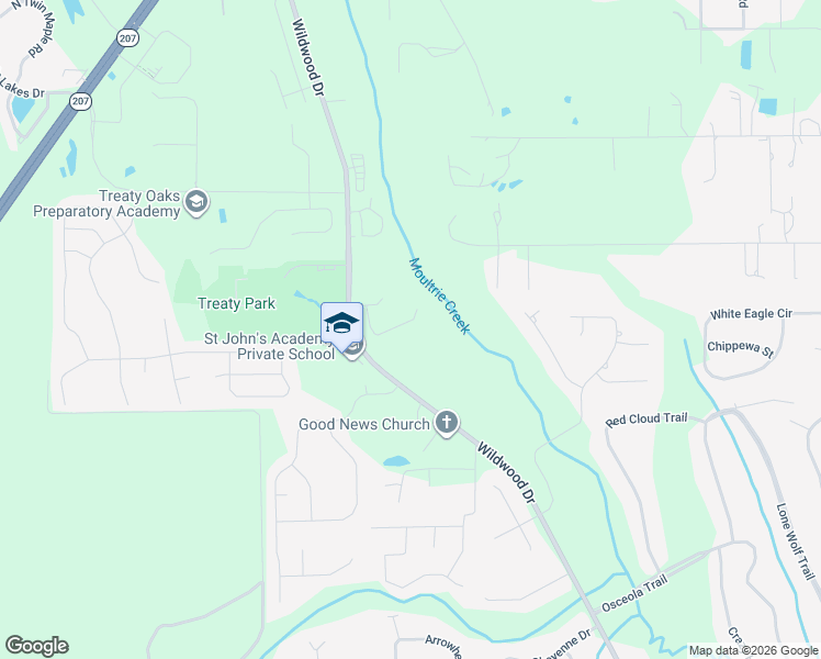 map of restaurants, bars, coffee shops, grocery stores, and more near 188 Wild Egret Lane in St. Augustine