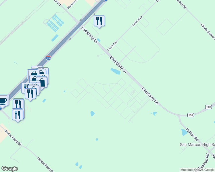 map of restaurants, bars, coffee shops, grocery stores, and more near in San Marcos
