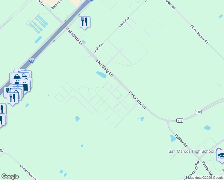 map of restaurants, bars, coffee shops, grocery stores, and more near in San Marcos