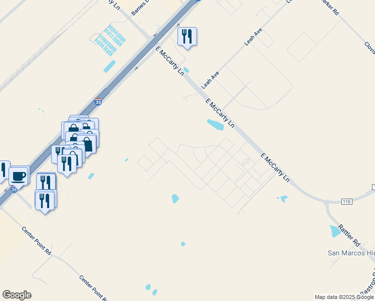 map of restaurants, bars, coffee shops, grocery stores, and more near in San Marcos