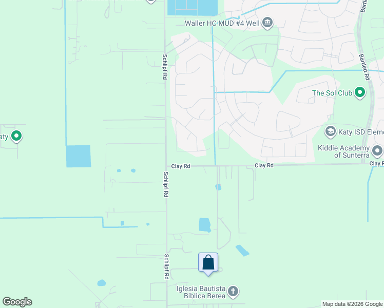 map of restaurants, bars, coffee shops, grocery stores, and more near 28516-28998 Clay Road in Katy