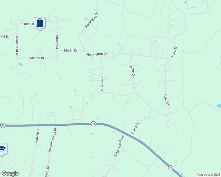map of restaurants, bars, coffee shops, grocery stores, and more near 111 Trophy Drive in Kendall County
