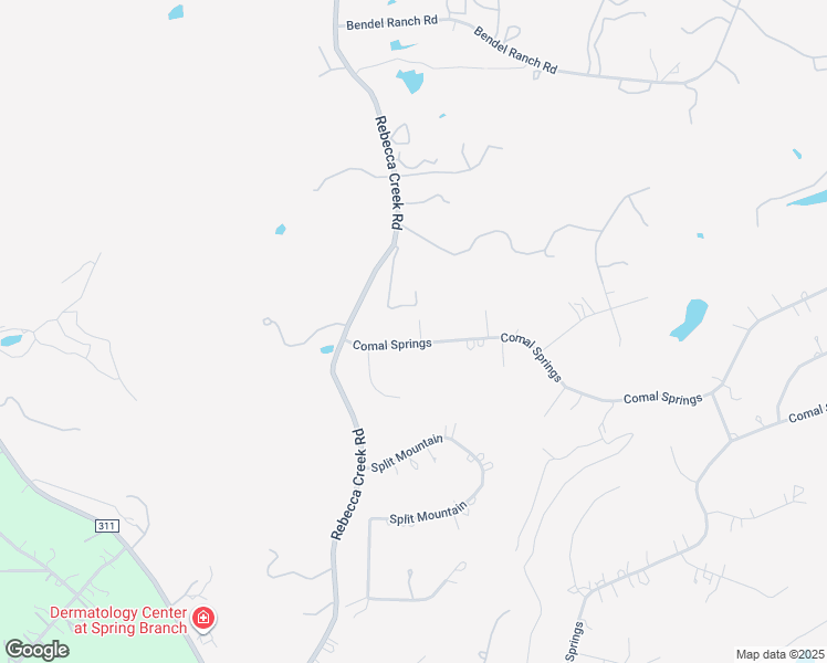 map of restaurants, bars, coffee shops, grocery stores, and more near 2033 Comal Springs in Canyon Lake