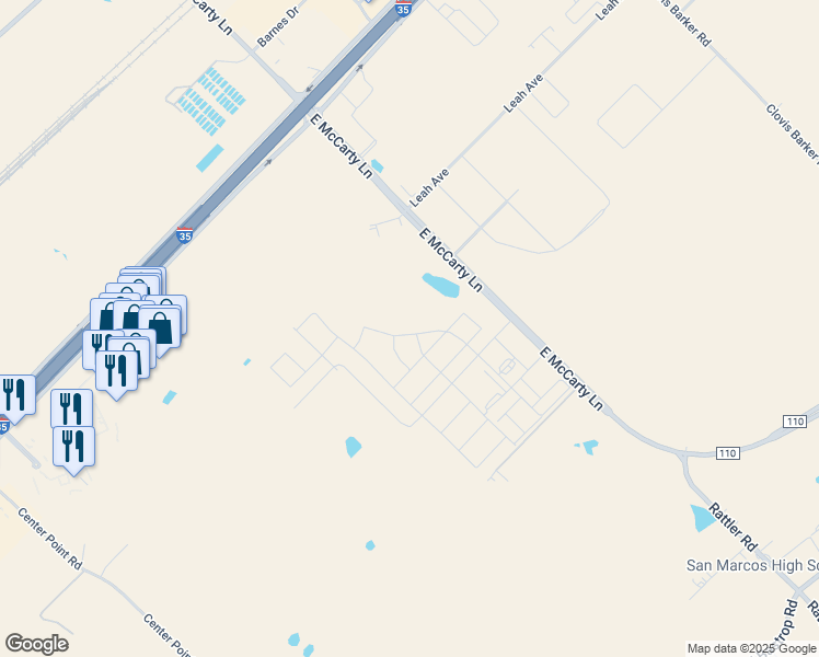 map of restaurants, bars, coffee shops, grocery stores, and more near in San Marcos