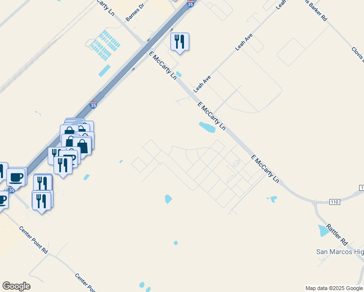 map of restaurants, bars, coffee shops, grocery stores, and more near in San Marcos