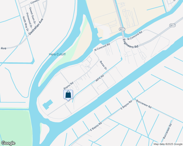 map of restaurants, bars, coffee shops, grocery stores, and more near 189 Bayou Road in Belle Chasse