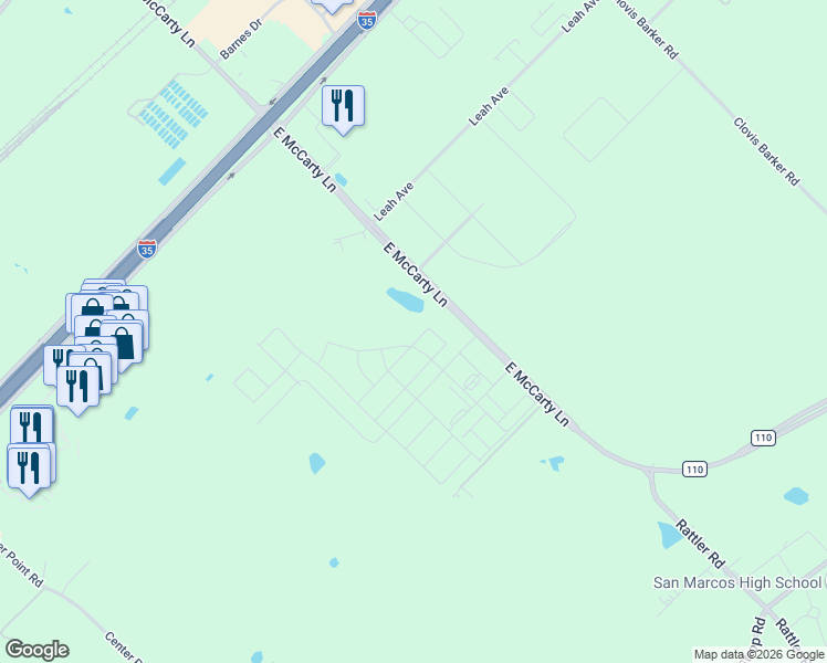 map of restaurants, bars, coffee shops, grocery stores, and more near in San Marcos