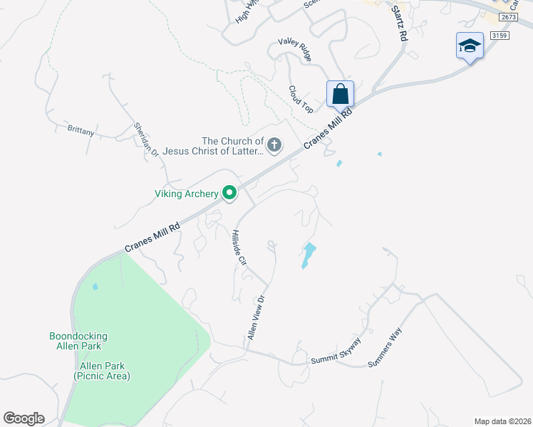 map of restaurants, bars, coffee shops, grocery stores, and more near 2981 Hillside Circle in Canyon Lake