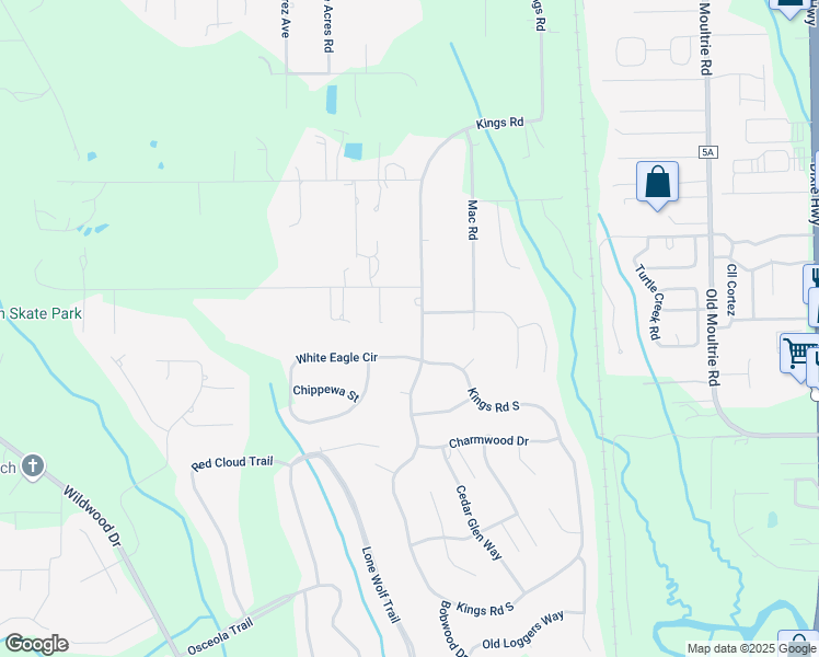 map of restaurants, bars, coffee shops, grocery stores, and more near 3235 Kings Road in St. Augustine