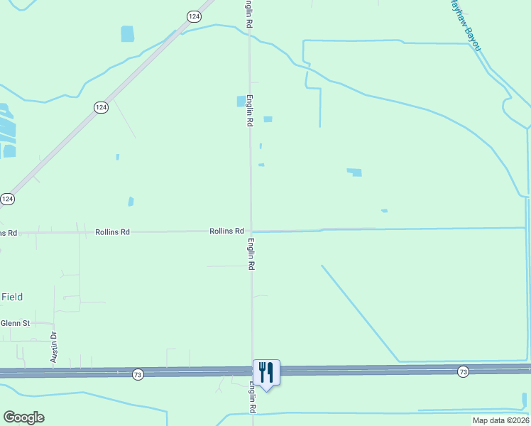 map of restaurants, bars, coffee shops, grocery stores, and more near 17637 Englin Road in Winnie