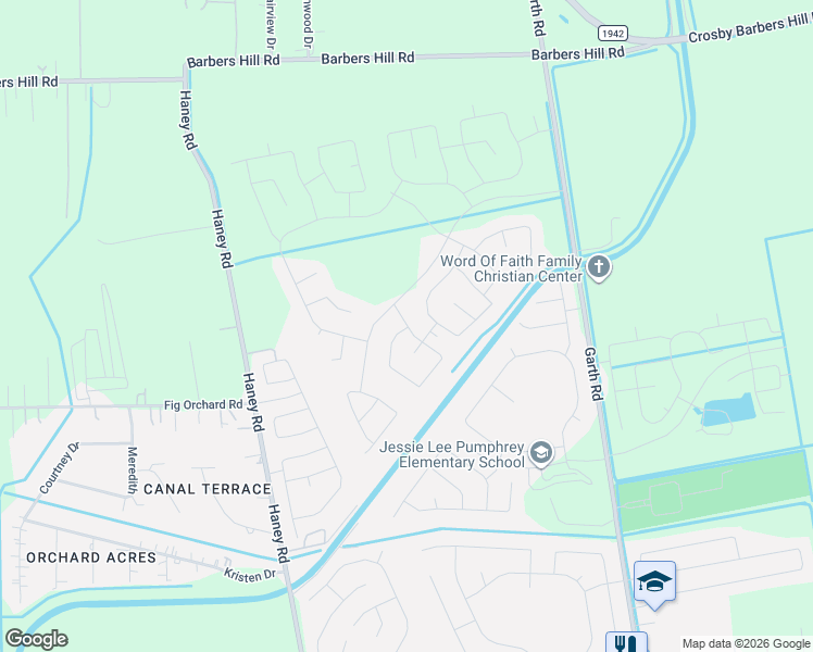 map of restaurants, bars, coffee shops, grocery stores, and more near 8330 Haney Road in Highlands