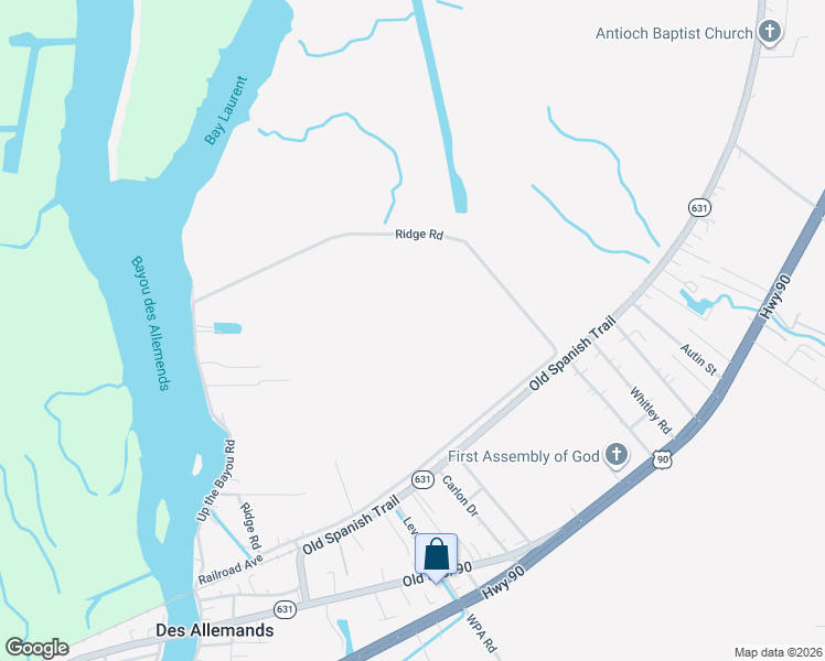 map of restaurants, bars, coffee shops, grocery stores, and more near in Des Allemands