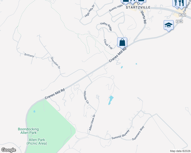 map of restaurants, bars, coffee shops, grocery stores, and more near 2981 Hillside Circle in Canyon Lake