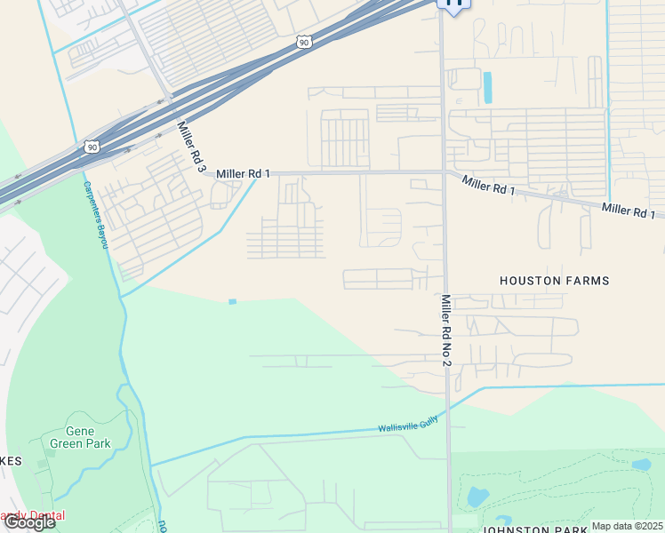 map of restaurants, bars, coffee shops, grocery stores, and more near 7633 Miller Road 2 in Houston