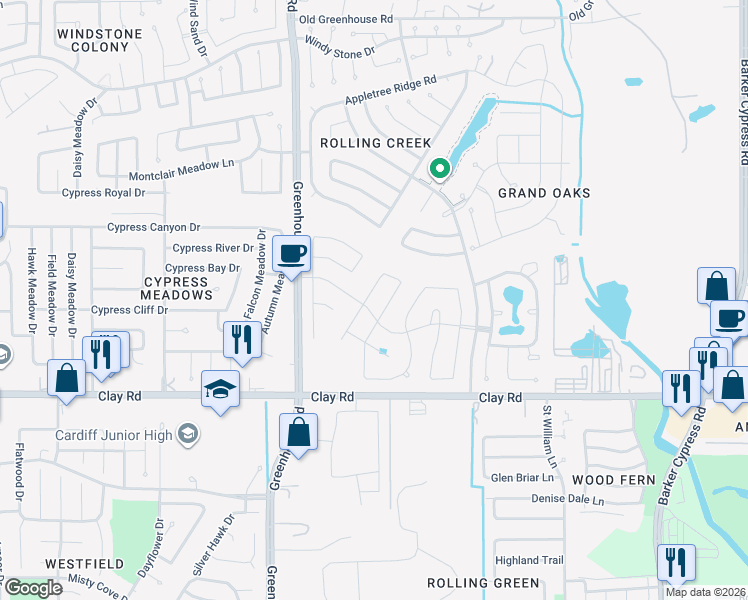 map of restaurants, bars, coffee shops, grocery stores, and more near 4234 Browns Forest Drive in Houston