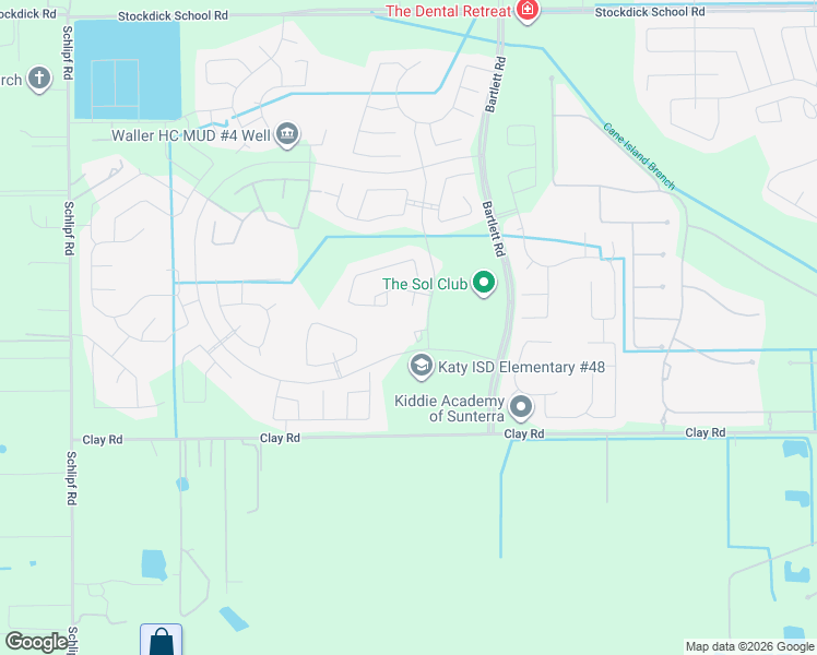 map of restaurants, bars, coffee shops, grocery stores, and more near 27974-28514 Clay Road in Katy
