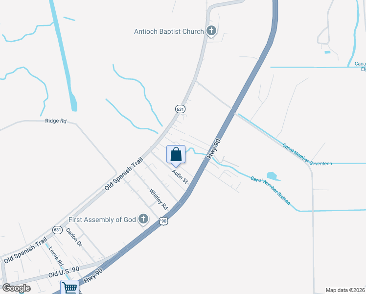 map of restaurants, bars, coffee shops, grocery stores, and more near 144 Meyer Lane in Des Allemands
