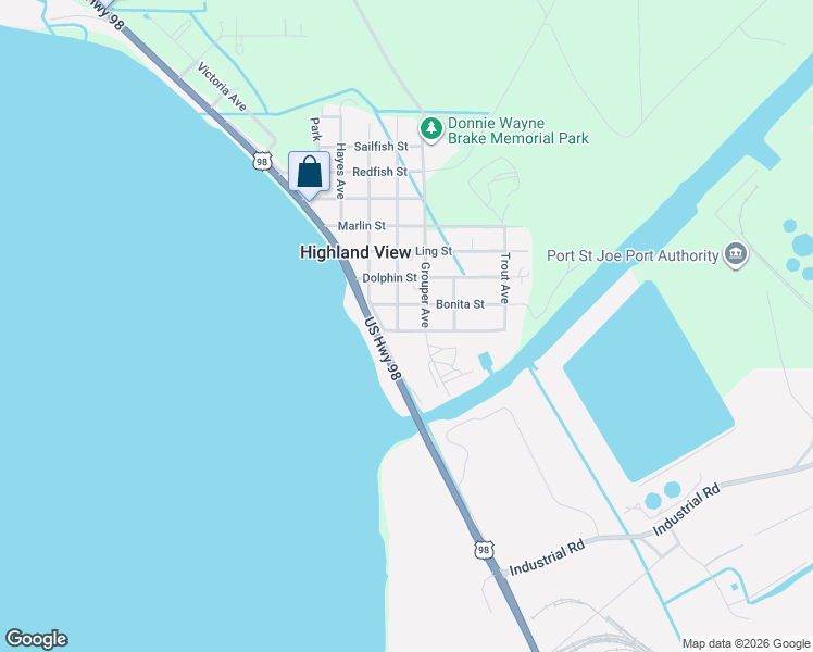 map of restaurants, bars, coffee shops, grocery stores, and more near 110 Angel Fish St in Port St Joe