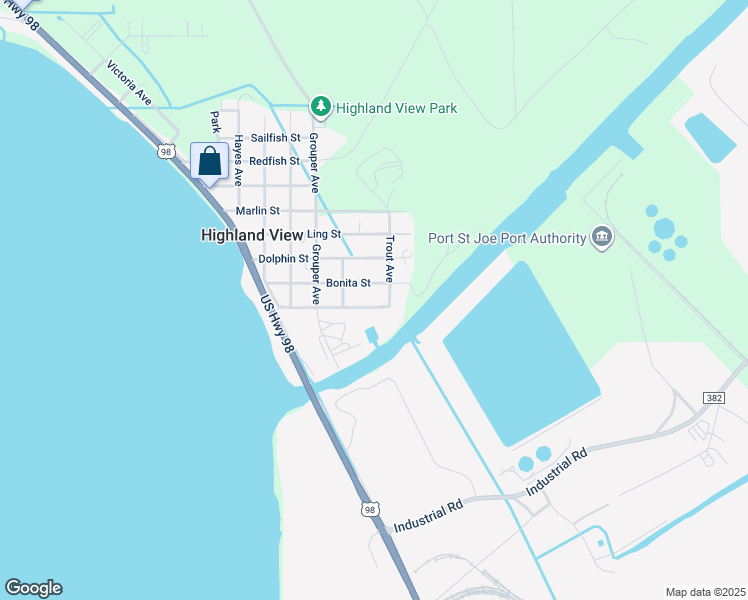 map of restaurants, bars, coffee shops, grocery stores, and more near 464 Angel Fish Street in Port St. Joe