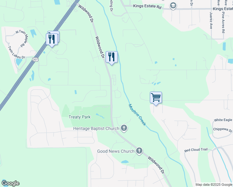 map of restaurants, bars, coffee shops, grocery stores, and more near 9 Moultrie Creek Circle in St. Augustine