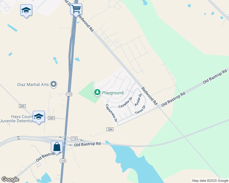 map of restaurants, bars, coffee shops, grocery stores, and more near 220 Capistrano Drive in San Marcos