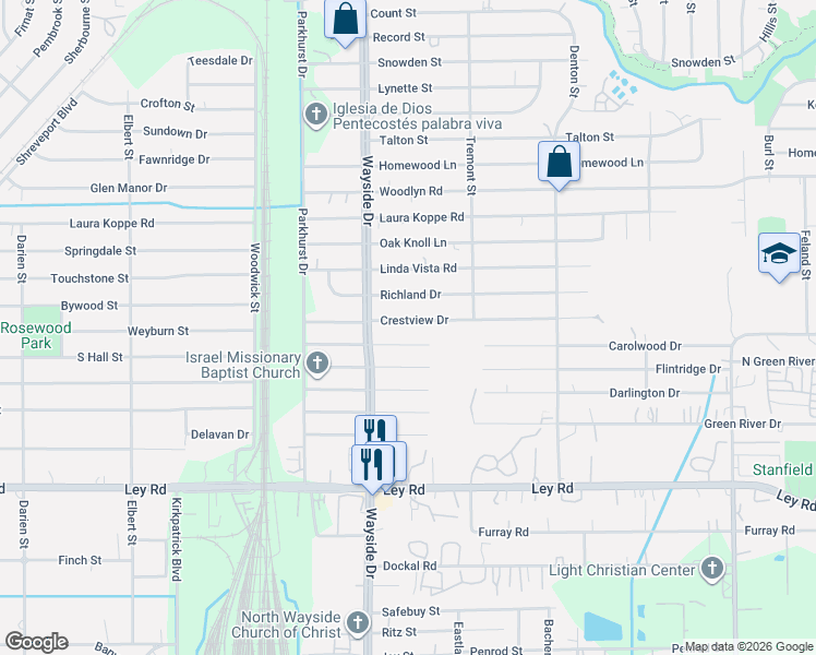 map of restaurants, bars, coffee shops, grocery stores, and more near 7923 Carolwood Drive in Houston