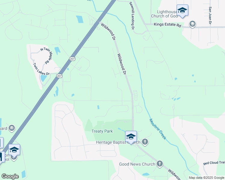 map of restaurants, bars, coffee shops, grocery stores, and more near 1500 Brinkhoff Road in St. Augustine