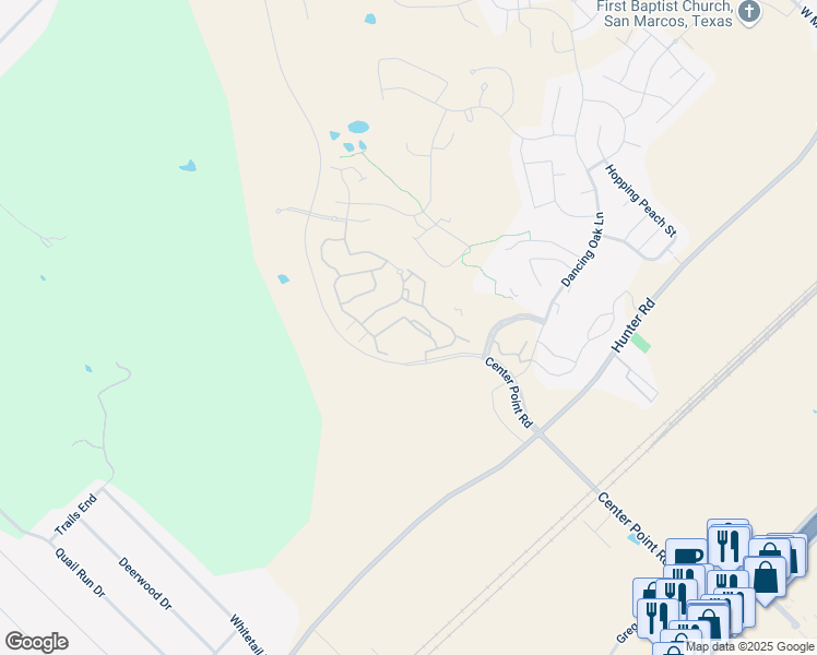 map of restaurants, bars, coffee shops, grocery stores, and more near 3528 Hunter Road in San Marcos