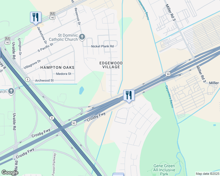 map of restaurants, bars, coffee shops, grocery stores, and more near 14703 Grove Canyon Court in Houston