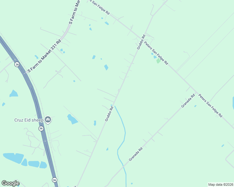 map of restaurants, bars, coffee shops, grocery stores, and more near 1335 Grubbs Road in Sealy