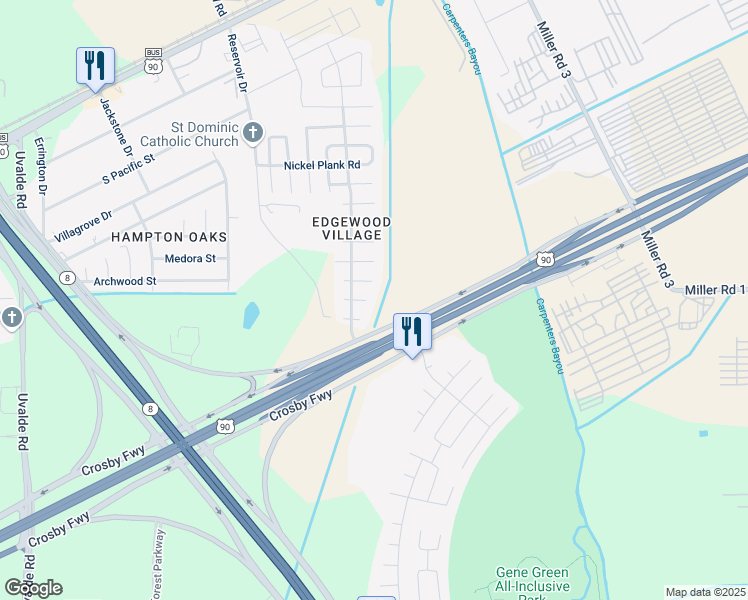 map of restaurants, bars, coffee shops, grocery stores, and more near 14822 Grove Canyon Court in Houston