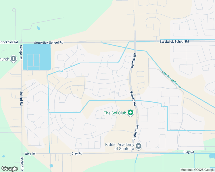 map of restaurants, bars, coffee shops, grocery stores, and more near 4804 Metzgar Road in Katy