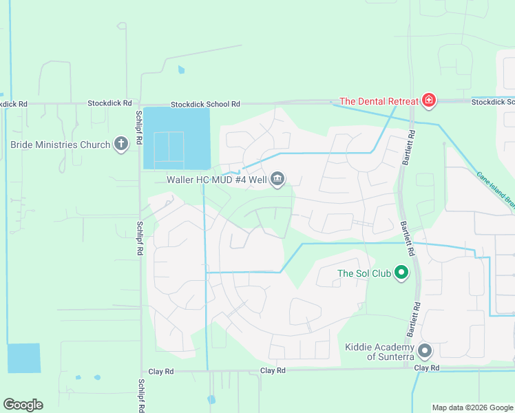 map of restaurants, bars, coffee shops, grocery stores, and more near Metzger Road in Katy