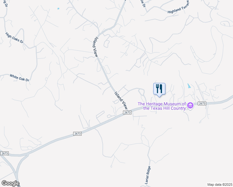 map of restaurants, bars, coffee shops, grocery stores, and more near 1201 Island View Drive in Canyon Lake