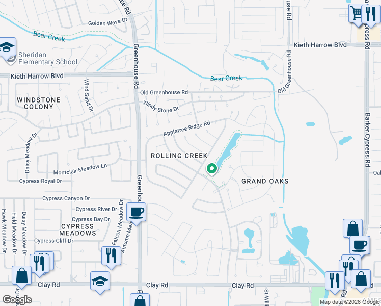 map of restaurants, bars, coffee shops, grocery stores, and more near 4714 Twisting Road in Houston