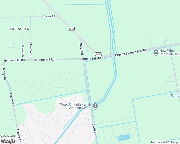 map of restaurants, bars, coffee shops, grocery stores, and more near 9920 Garth Road in Baytown