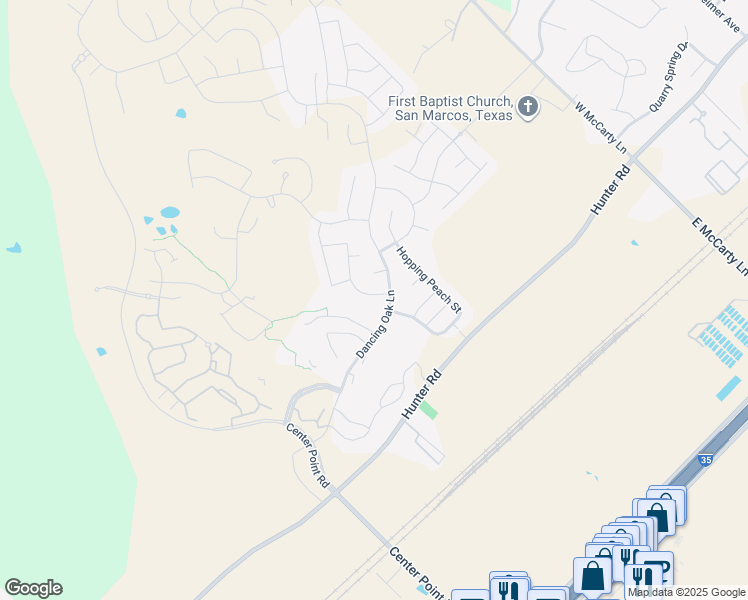 map of restaurants, bars, coffee shops, grocery stores, and more near 532 Dancing Oak Lane in San Marcos