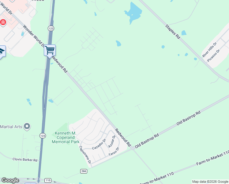 map of restaurants, bars, coffee shops, grocery stores, and more near 245 Tessaria Drive in San Marcos
