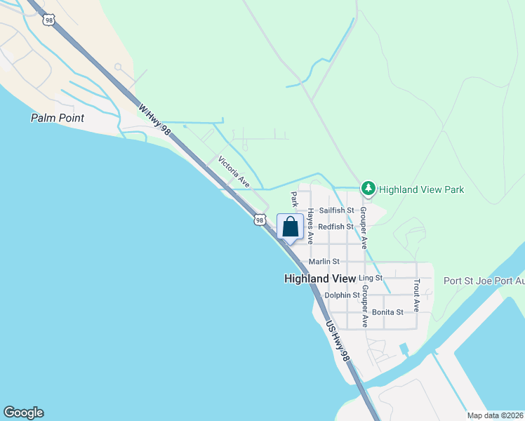 map of restaurants, bars, coffee shops, grocery stores, and more near 2254 West Highway 98 in Port Saint Joe