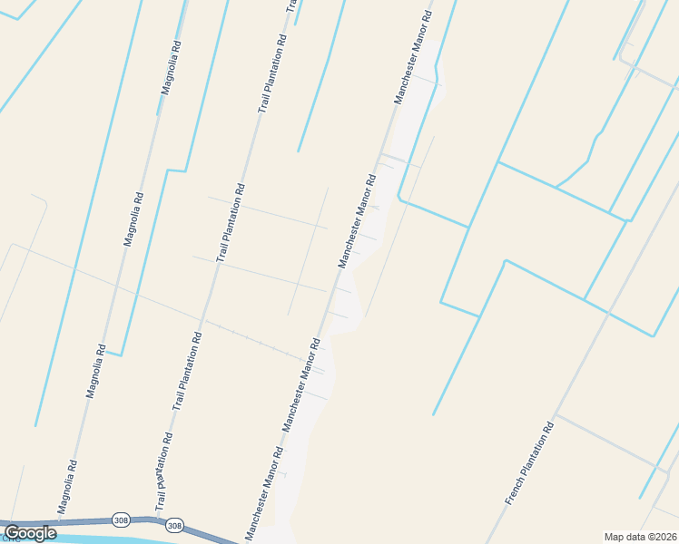 map of restaurants, bars, coffee shops, grocery stores, and more near 422 Manchester Manor Road in Thibodaux