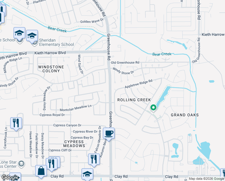 map of restaurants, bars, coffee shops, grocery stores, and more near 4818 Magnolia Creek Road in Houston
