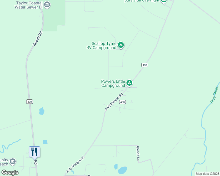 map of restaurants, bars, coffee shops, grocery stores, and more near Jody Morgan Grade in Taylor County