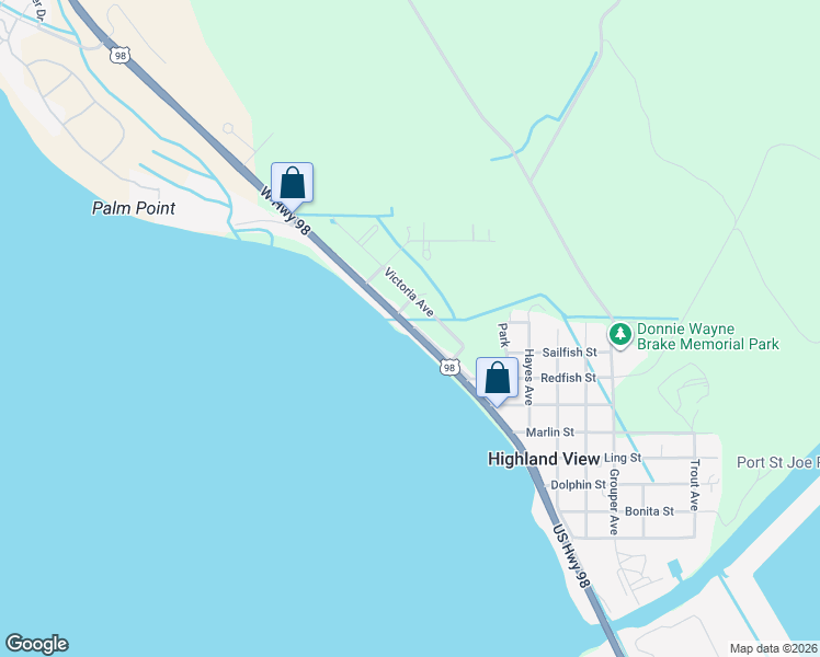 map of restaurants, bars, coffee shops, grocery stores, and more near Florida 30 in Port St. Joe