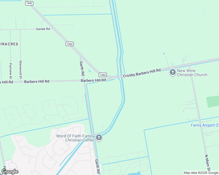 map of restaurants, bars, coffee shops, grocery stores, and more near 5110 Barbers Hill Road in Baytown