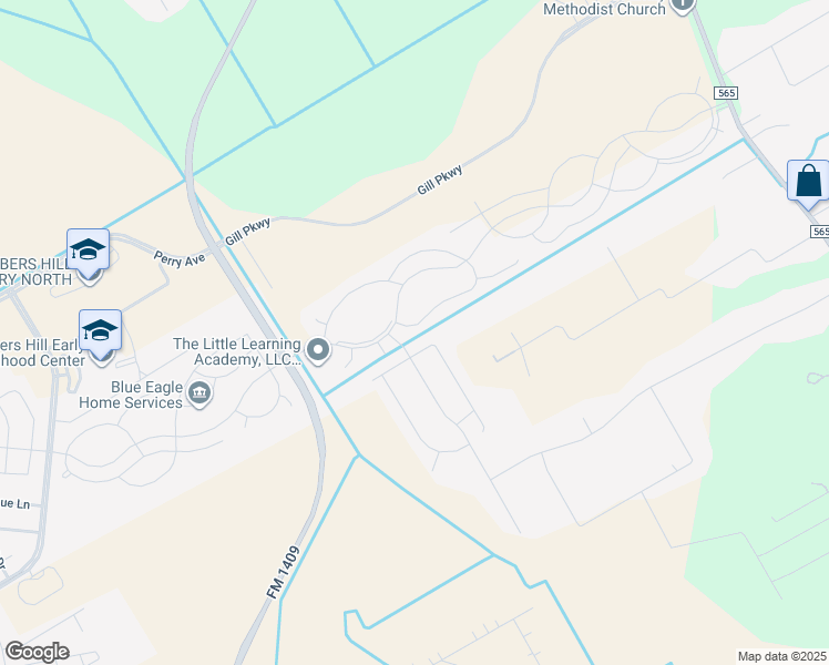 map of restaurants, bars, coffee shops, grocery stores, and more near 14910 Lake Shore Avenue in Mont Belvieu