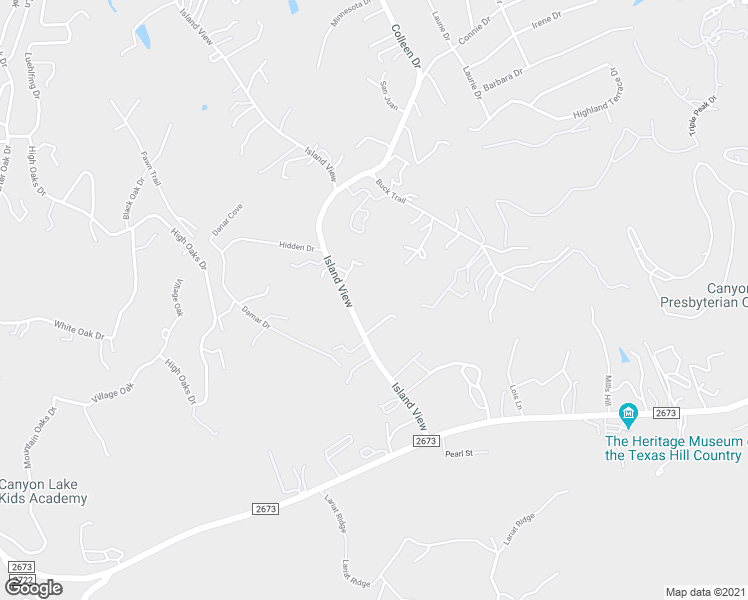 map of restaurants, bars, coffee shops, grocery stores, and more near 1400 Island View in Canyon Lake