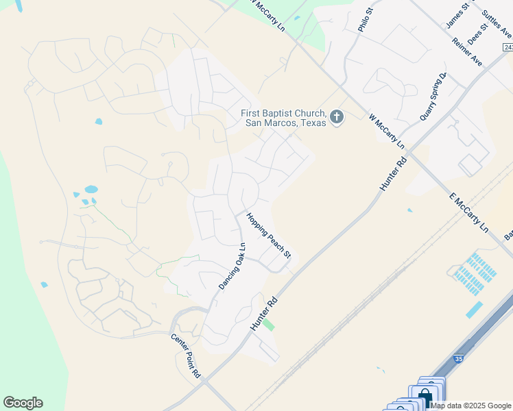 map of restaurants, bars, coffee shops, grocery stores, and more near 215 Racing Oak Loop in San Marcos
